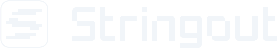 Stringout logo, dark variant